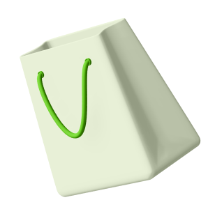 Elemento 3D de bolsa de compras